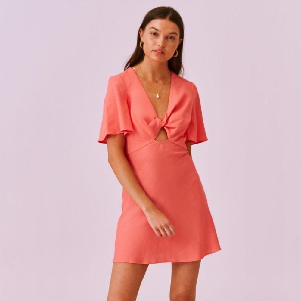 Sally Mini Dress, Coral